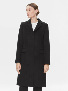 Calvin Klein Calvin Klein Vlněný kabát Essential K20K206877 Černá Regular Fit