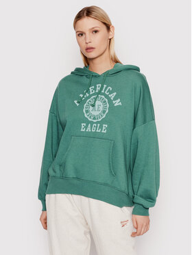 American Eagle American Eagle Bluză 045-1455-1642 Verde Relaxed Fit