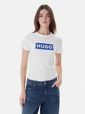 HUGO HUGO Majica Classic 50510772 Bela Slim Fit