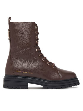 Tommy Hilfiger Tommy Hilfiger Polacchine Th Emboss Grain Leather Boot FW0FW09553 Marrone