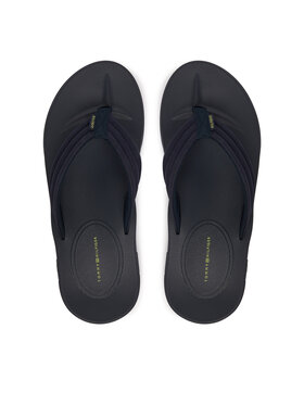 Tommy Hilfiger Tommy Hilfiger Čības uz pirksta Molded Hilfiger Lth Beach Sandal FM0FM05802 Tumši zils