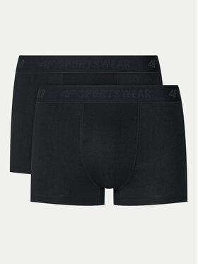 4F 4F Komplet 2 par bokserek 4FAW23UBXSM027 Czarny Slim Fit