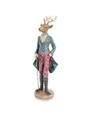 MIAhome MIAhome Figurka elegancki jeleń ELEGANTE z laską Kolorowy