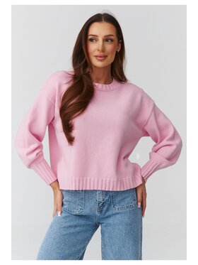 Makadamia Makadamia Sweter C43 Różowy Loose Fit