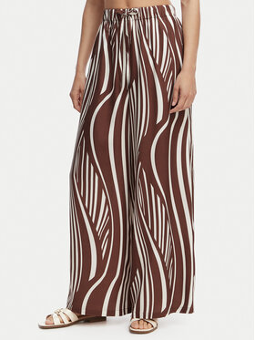 Seafolly Seafolly Hlače iz tkanine Coastline 55541-PA Rjava Wide Leg