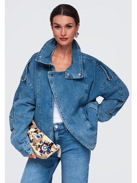 Ombre Ombre Kurtka przejściowa OW-JALP-0137 Niebieski Oversize