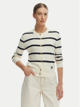 Tommy Hilfiger Tommy Hilfiger Kardigán WW0WW49617 Ekru Regular Fit