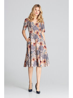 FIGL FIGL Sukienka M673 Kolorowy Regular Fit