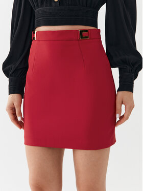 Elisabetta Franchi Elisabetta Franchi Mini krilo GO-018-36E2-V220 Rdeča Slim Fit