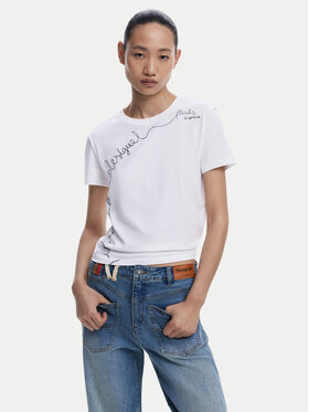 Desigual Desigual T-shirt Charly 25WWTK08 Bijela Regular Fit