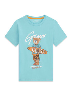 Guess Guess Tričko L6GI09 K8HM4 Modrá Regular Fit