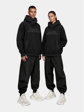 MADE BY SOCIETY MADE BY SOCIETY Kurtka anorak Slim Fit Shadow Fold - H18002 Czarny Basic Fit
