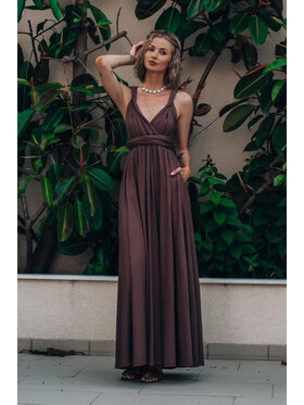 NAOKO NAOKO Sukienka codzienna Infinity Korcula Brązowy Regular Fit