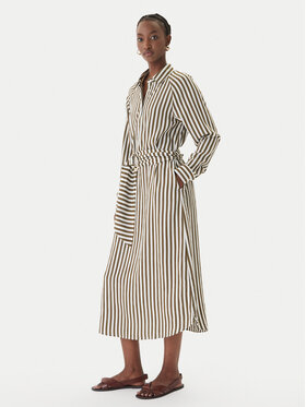 LOLA CASADEMUNT LOLA CASADEMUNT Košilové šaty MS2616038 Zelená Regular Fit