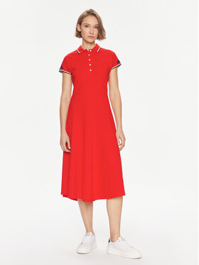 Tommy Hilfiger Tommy Hilfiger Ежедневна рокля WW0WW41269 Червен Regular Fit