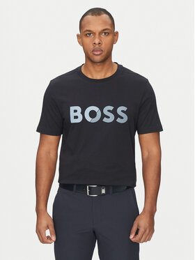 BOSS BOSS T-shirt Tape Logo 50530990 Tamnoplava Regular Fit