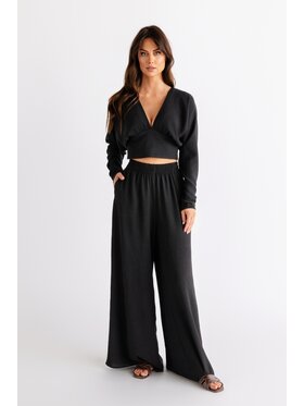 STONE SKIRTS STONE SKIRTS Komplet koszula i spodnie materiałowe Rossalin Czarny Relaxed Fit