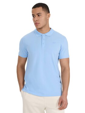 4F 4F Polo 4FWSS26TPTSM0948-34S Niebieski Regular Fit