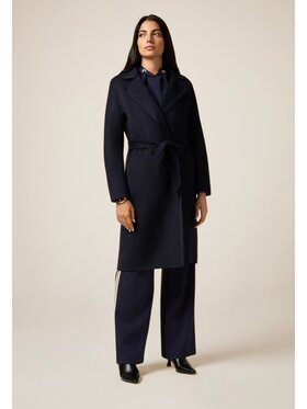 Oltre Oltre Cappotto 0074R000469N034 Blu A-Line Fit