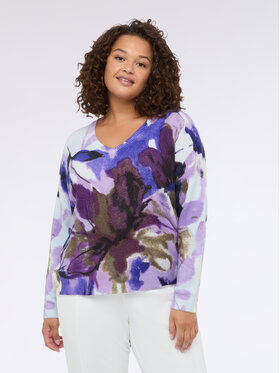 Fiorella Rubino Fiorella Rubino Sweter M020L008282N0V9 Fioletowy Regular Fit