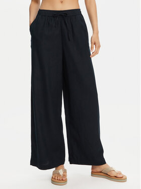 Roxy Roxy Auduma bikses Lekeitio Break ERJNP03545 Melns Wide Leg