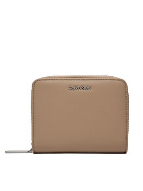 Calvin Klein Calvin Klein Mały Portfel Damski Ck Must Z/A Wallet W/Flap Md K60K607432 Srebrny