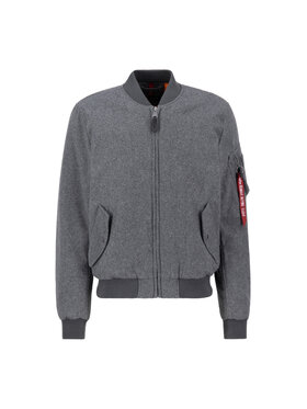 Alpha Industries Alpha Industries Kurtka bomber MA-1 Wool Bomber Jacket Srebrny Regular Fit