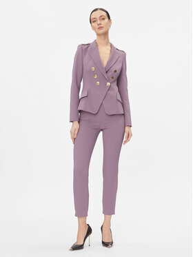 Elisabetta Franchi Hlače PA-005-36E3-V280 Ljubičasta Slim Fit