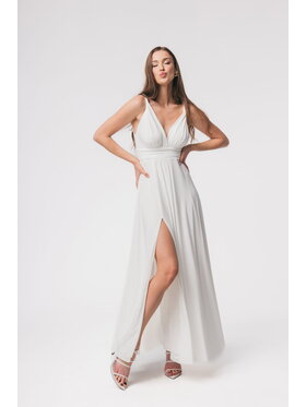 Aurora Aurora Sukienka koktajlowa Milo ślubna Biały Feminine Fit