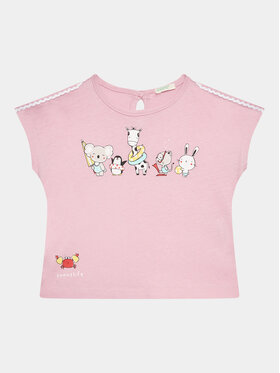 United Colors Of Benetton United Colors Of Benetton T-shirt 3I1XA102W Ružičasta Regular Fit