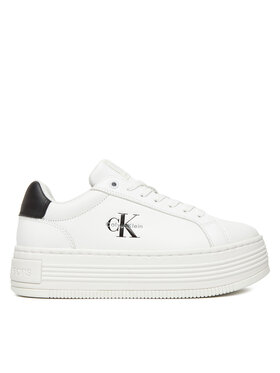 Calvin Klein Jeans Calvin Klein Jeans Sneakers Bold Flatf Low Lace Lth YW0YW01878 Bianco