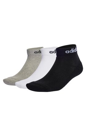 adidas adidas Chaussettes basses unisex Linear Ankle Socks Cushioned Socks 3 Pairs IC1304 Gris