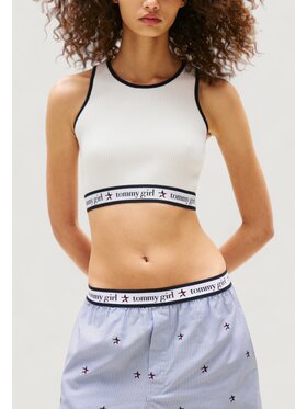 Tommy Jeans Tommy Jeans T-Shirt TOMMY GIRL KNITTED T Λευκό Girl Fit