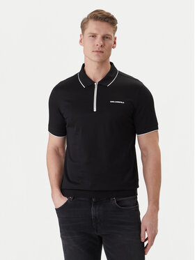 KARL LAGERFELD KARL LAGERFELD Polokošeľa 745003 562200 Čierna Regular Fit