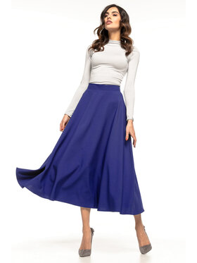 Tessita Tessita Spódnica midi T260 Granatowy A-Line Fit