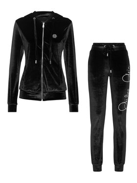 PHILIPP PLEIN PHILIPP PLEIN Súprava mikina a látkové nohavice 4633 Čierna Regular Fit