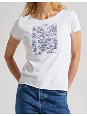 Pepe Jeans Pepe Jeans T-Shirt PL505829 800 Bílá Regular Fit