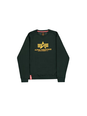 Alpha Industries Alpha Industries Mikina Basic Big Logo Sweatshirt Zelená Regular Fit