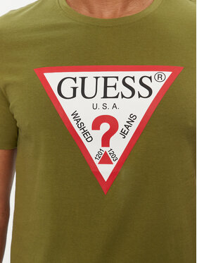 Guess T-shirt Logo M2YI71 I3Z14 Zelena Slim Fit