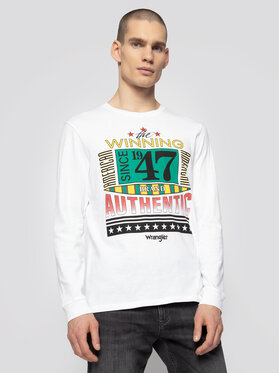 Wrangler Wrangler Longsleeve Ls Wrangler Tee W7E2D0989 112131776 Szary Regular Fit