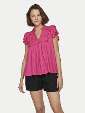 Vila Vila Blusa Visia 14097358 Rosa Regular Fit