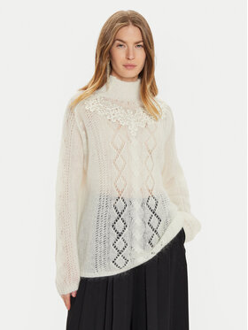 TWINSET TWINSET Rolák 242TP3420 Écru Loose Fit