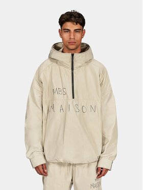 MADE BY SOCIETY MADE BY SOCIETY Kurtka anorak Plain Sight Jacket - J17662 Biały Basic Fit