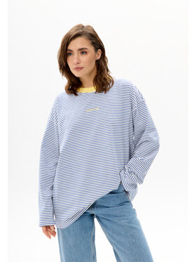 Mirons Mirons Longsleeve Print Błękitny Oversize