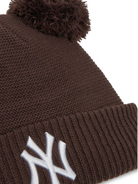 New Era Kapa New York Yankees Double Pom Knit Beanie 60580773 Rjava