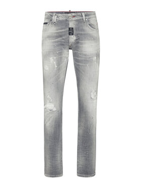 PHILIPP PLEIN PHILIPP PLEIN Džínsy 11555 Sivá Straight Leg