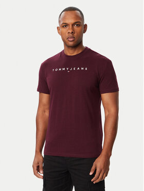 Tommy Jeans Tommy Jeans T-Shirt Linear Logo DM0DM20744 Fioletowy Regular Fit