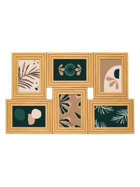 MIAhome MIAhome Ramka na zdjęcia multiramka na 6 zdjęć Sandra 55,5x35,3 cm Beżowy