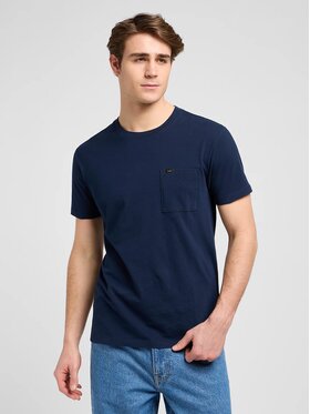 Lee Lee T-Shirt ULTIMATE POCKET TEE Niebieski Comfort Fit
