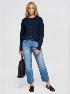 Ombre Ombre Svetr OW-SW-E0064 Tmavomodrá Relaxed Fit